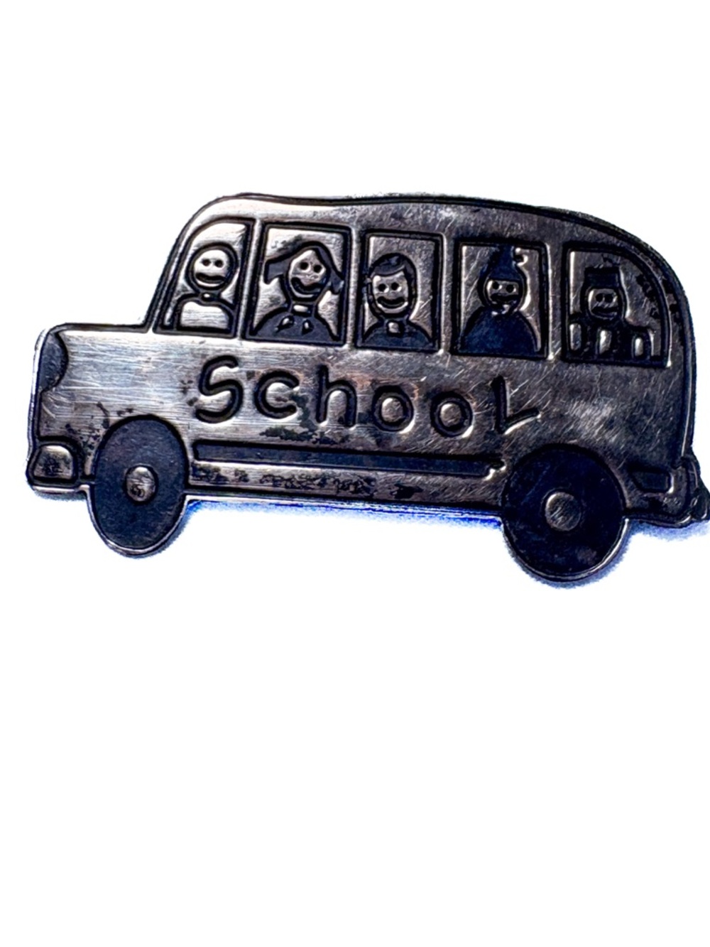 Vintage Sterling Silver School Bus Brooch 925 Mexico - Picture 9 of 14